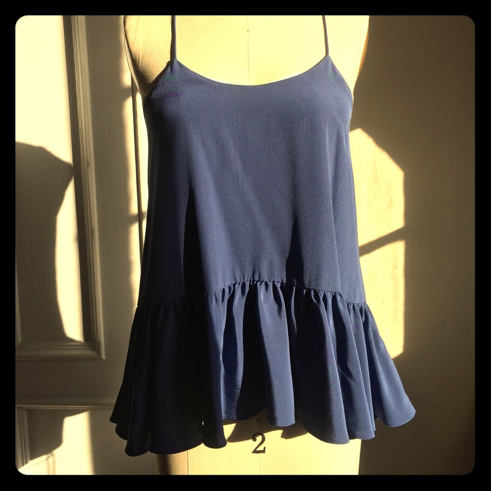 Tibi Silk Ruffle Cami - Picture 2 of 8